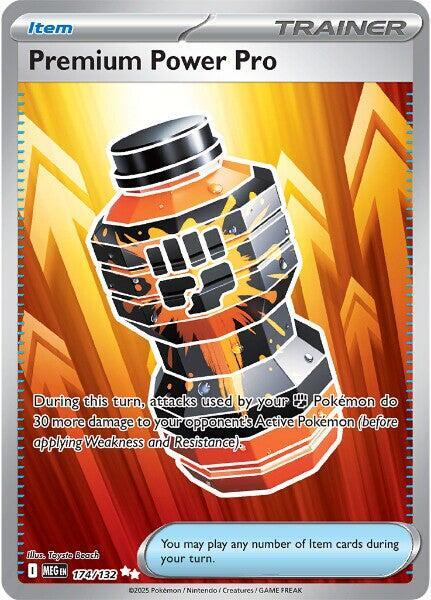 Pokemon Mega Evolution Premium Power Pro 174/132 Ultra Rare Holofoil Card