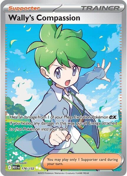 Pokemon Mega Evolution Wally's Compassion 176/132 Ultra Rare Holofoil Card