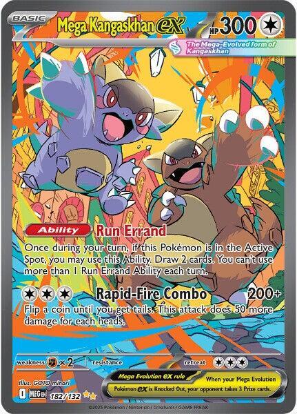Pokemon Mega Evolution Mega Kangaskhan ex 182/132 Special Illustration Rare Holofoil Card