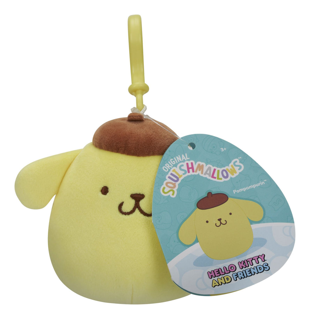 Squishmallows 3.5" Clip On Plush - Sanrio Pompompurin