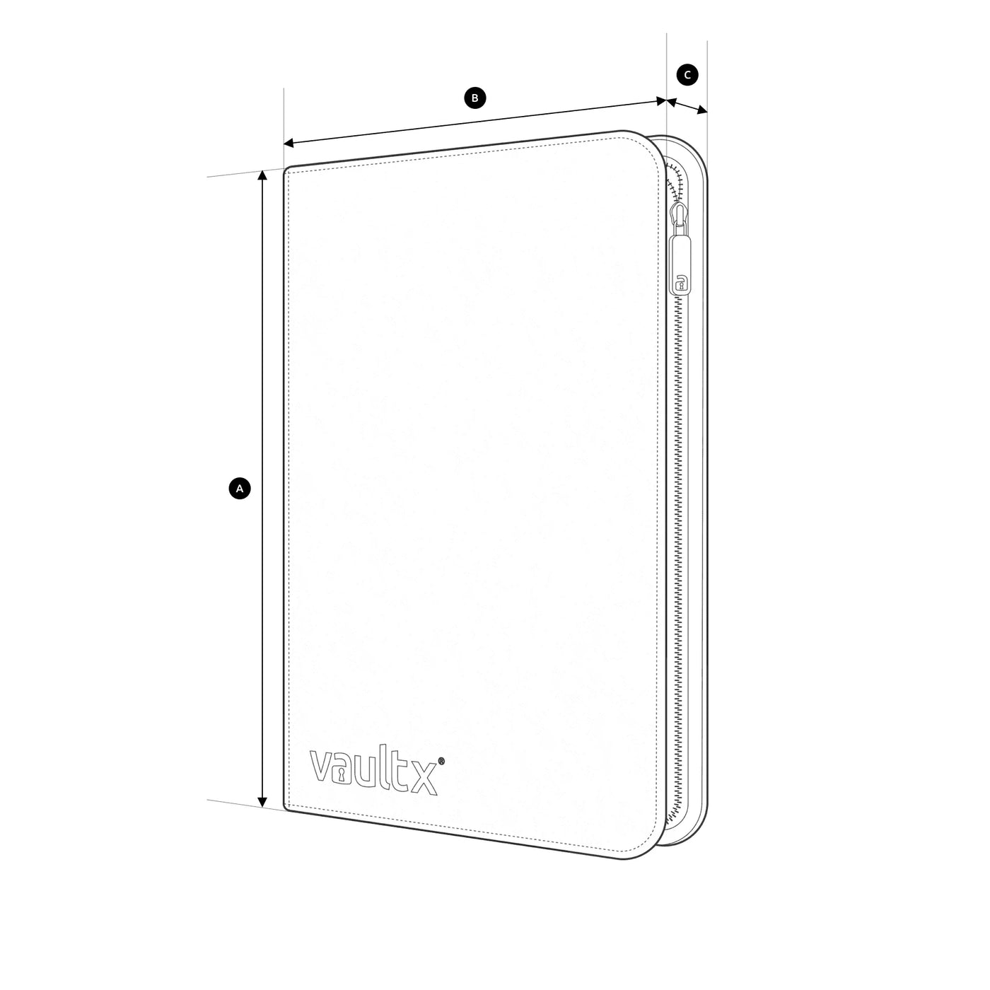Vault X Exo-Tec Zip Binder 9-Pocket Black