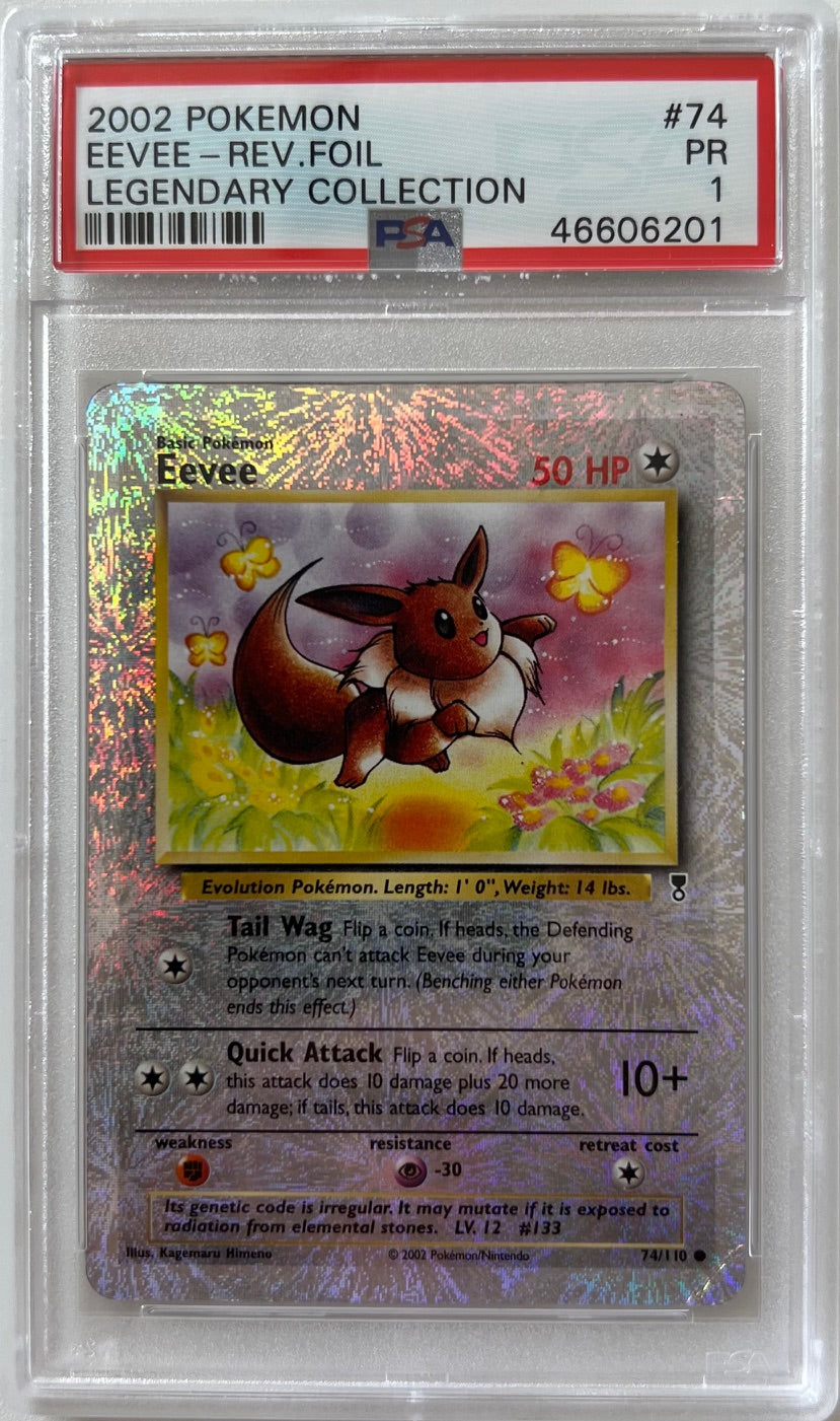Pokemon Graded Card - Eevee 74/130 - PSA Poor 1 (46606201)
