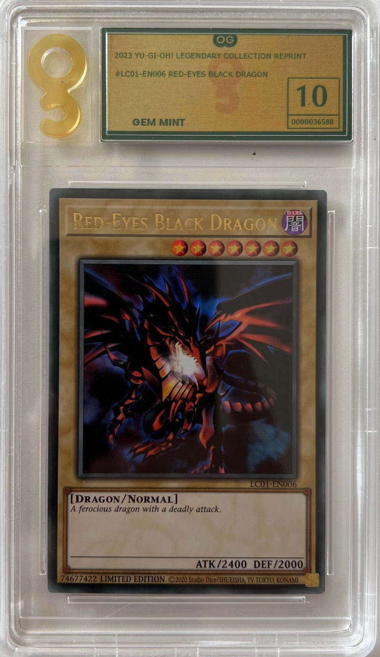 Yu-Gi-Oh Graded Card - Red-Eyes Black Dragon LC01-EN006 - OG 10 (16588)