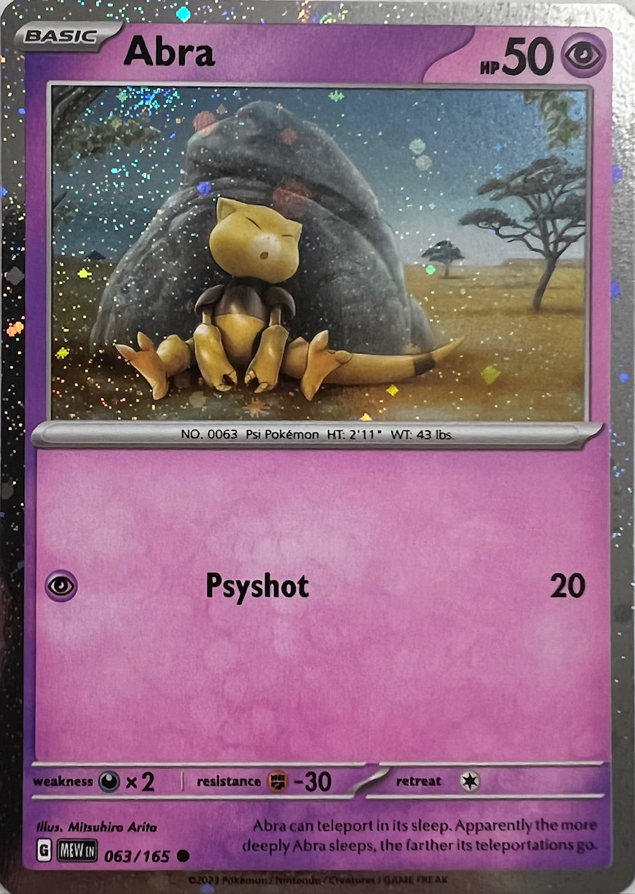 Pokemon Scarlet & Violet Promo Abra 063/165 Holo Card