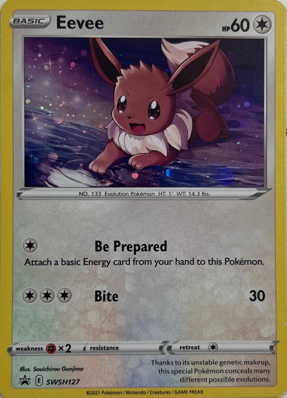 Pokemon Sword & Shield Promo Eevee SWSH127 Holo Card