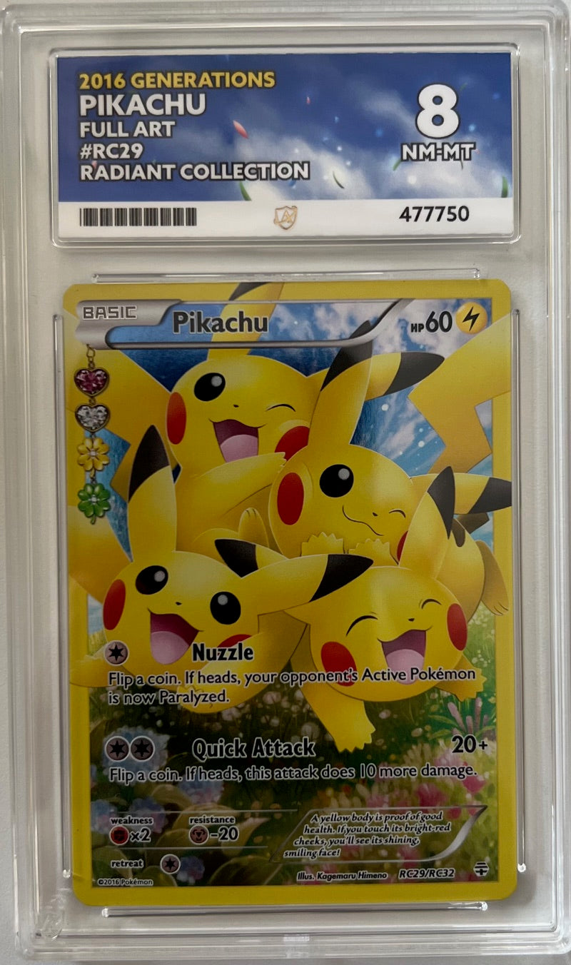 Pokemon Graded Card - Pikachu RC29/RC32 - Ace NM-MT 8 (477750)