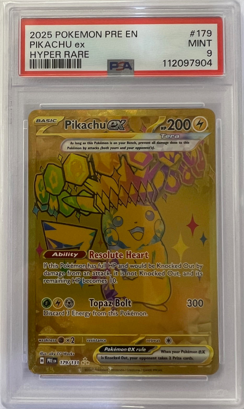 Pokemon Graded Card - Pikachu 179/131 - PSA Mint 9 (112097904)