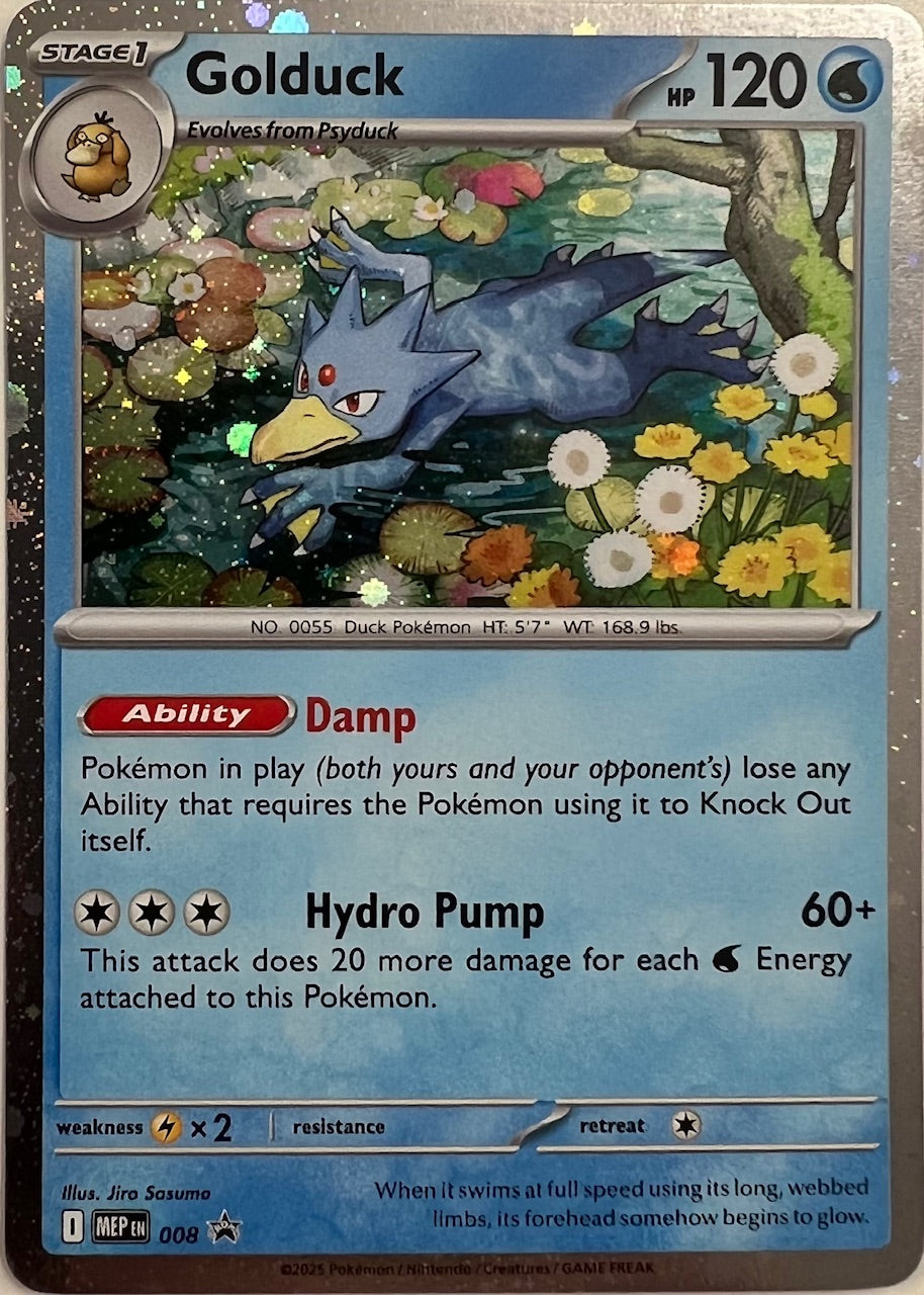 Pokemon Mega Evolution Promo Golduck 008 Holo Card