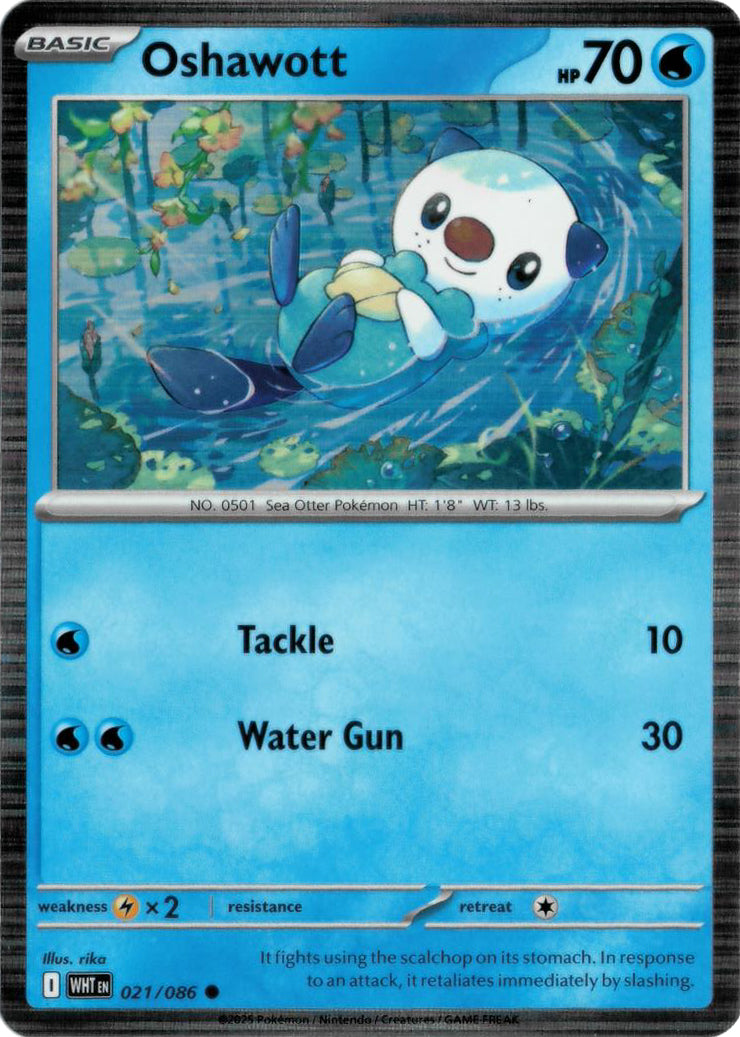 Pokemon Scarlet & Violet Promo Oshawott 021/086 Poster Collection Holo Card