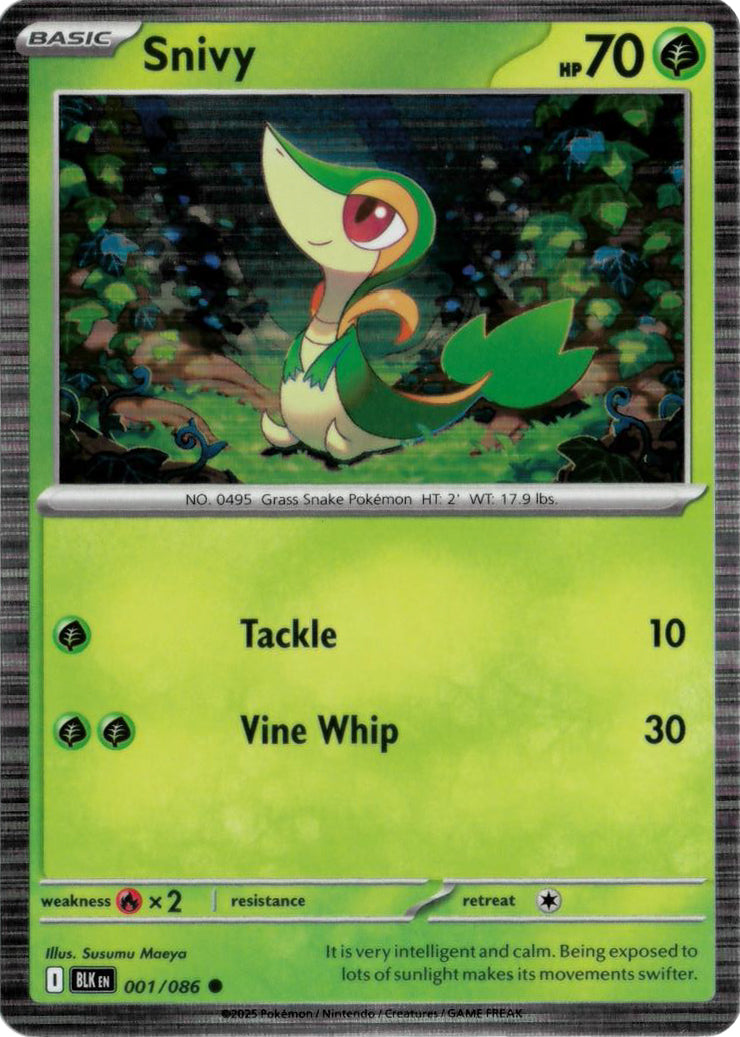 Pokemon Scarlet & Violet Promo Snivy 001/086 Poster Collection Holo Card