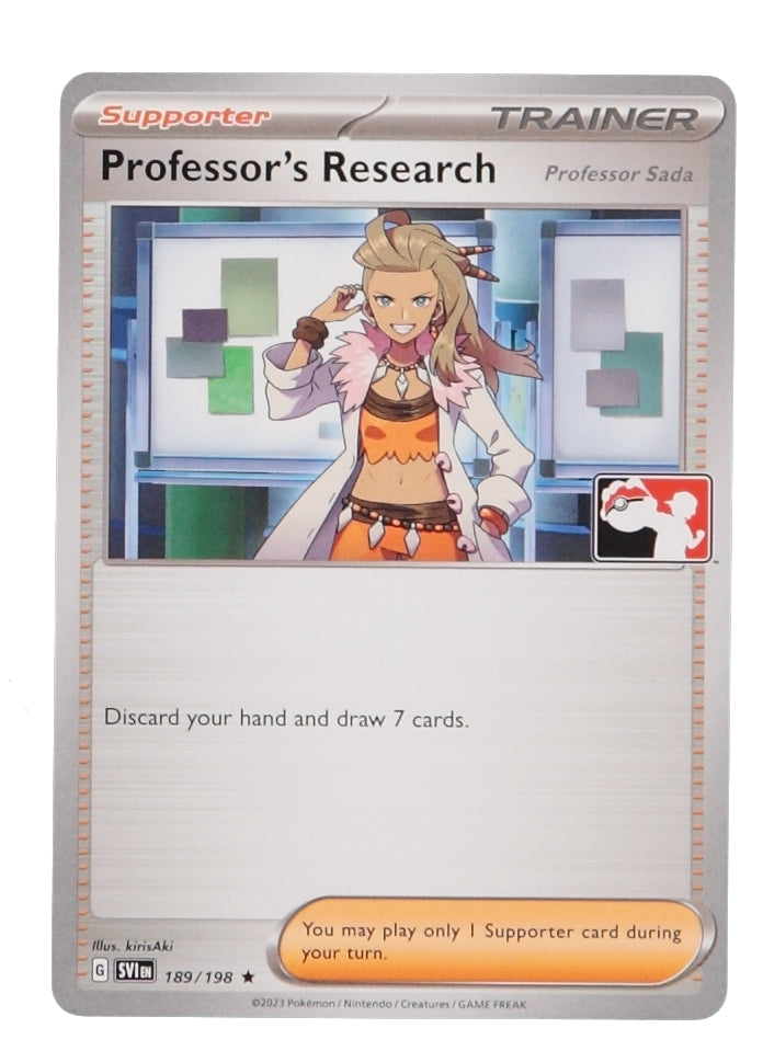 Pokemon TCG Professor's Research (Professor Sada) SVI 189 (STD) Prize Pack S3