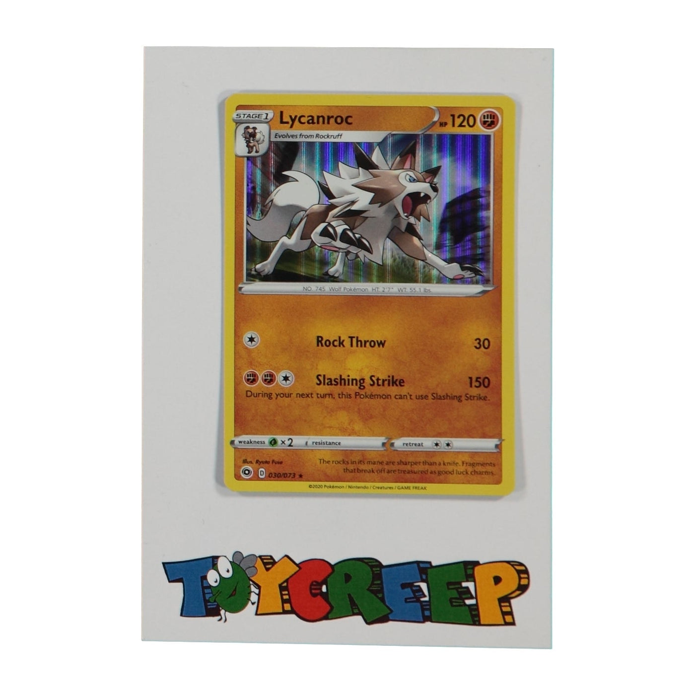 Pokemon TCG Champions Path 030/073 Lycanroc Holo Card - stylecreep.com