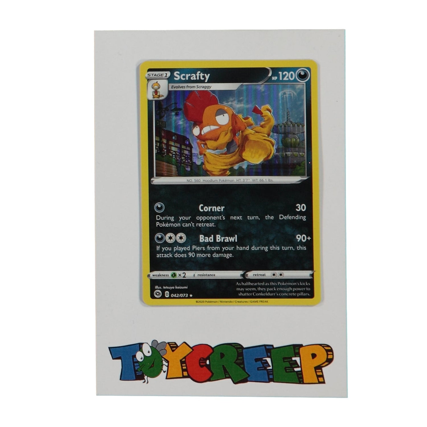 Pokemon TCG Champions Path 042/073 Scrafty Holo Card - stylecreep.com
