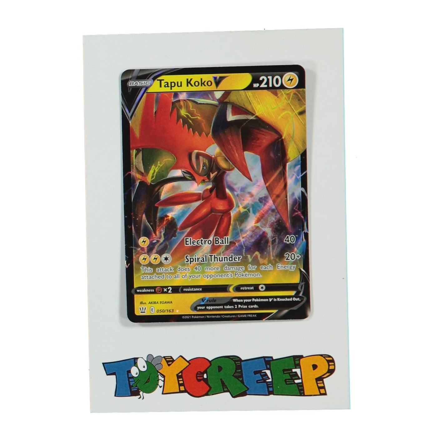 Pokemon TCG Battle Styles 050/163 Tapu Koko V Card - stylecreep.com