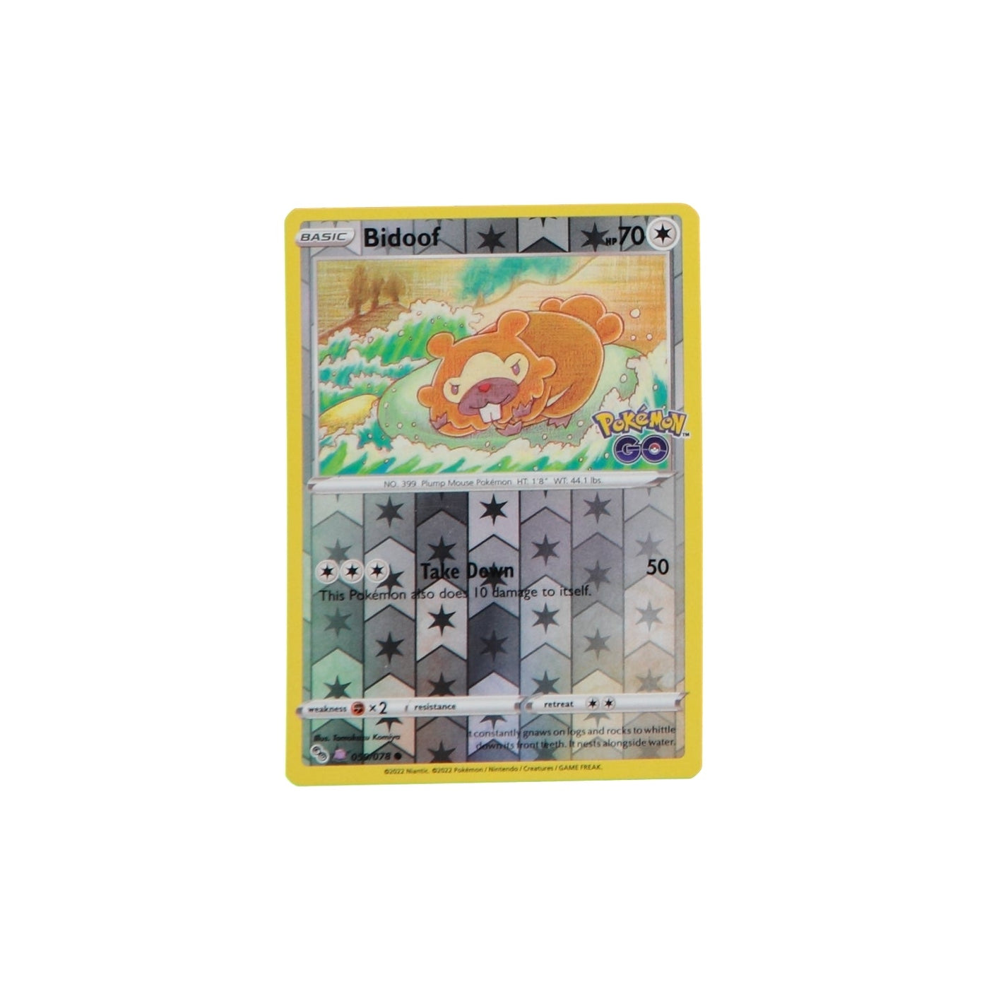Pokemon TCG GO 059/078 Bidoof (Secret Ditto) Card - stylecreep.com