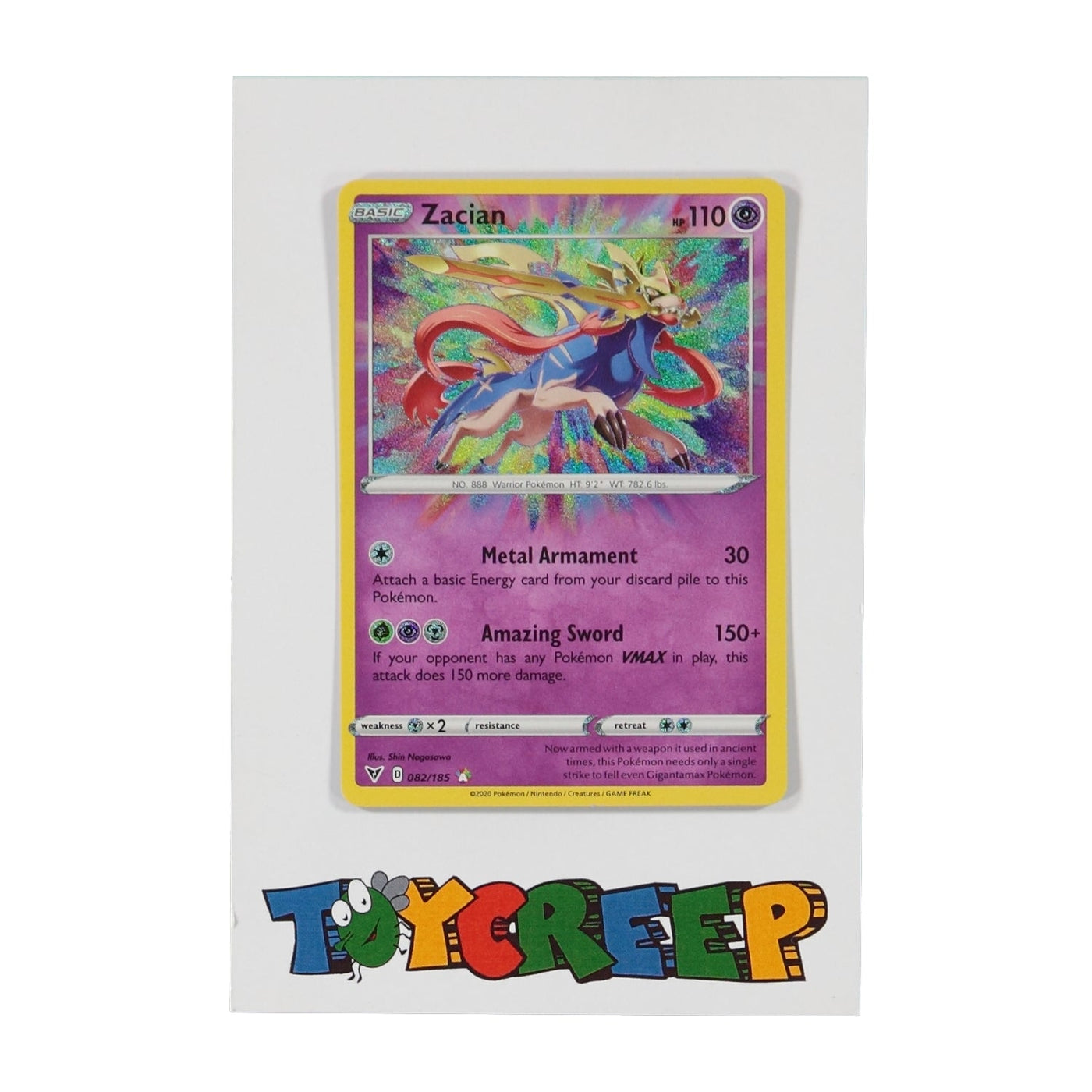 Pokemon TCG Vivid Voltage 082/185 Zacian Amazing Rare Card - stylecreep.com