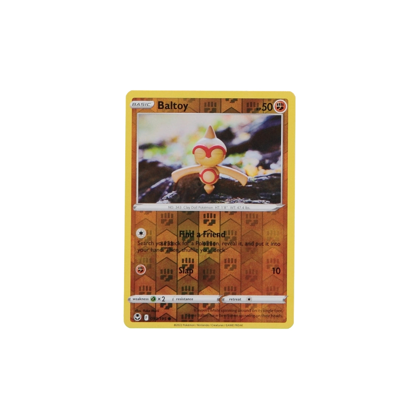 Pokemon TCG Silver Tempest 093/195 Baltoy Rev Holo Card - stylecreep.com