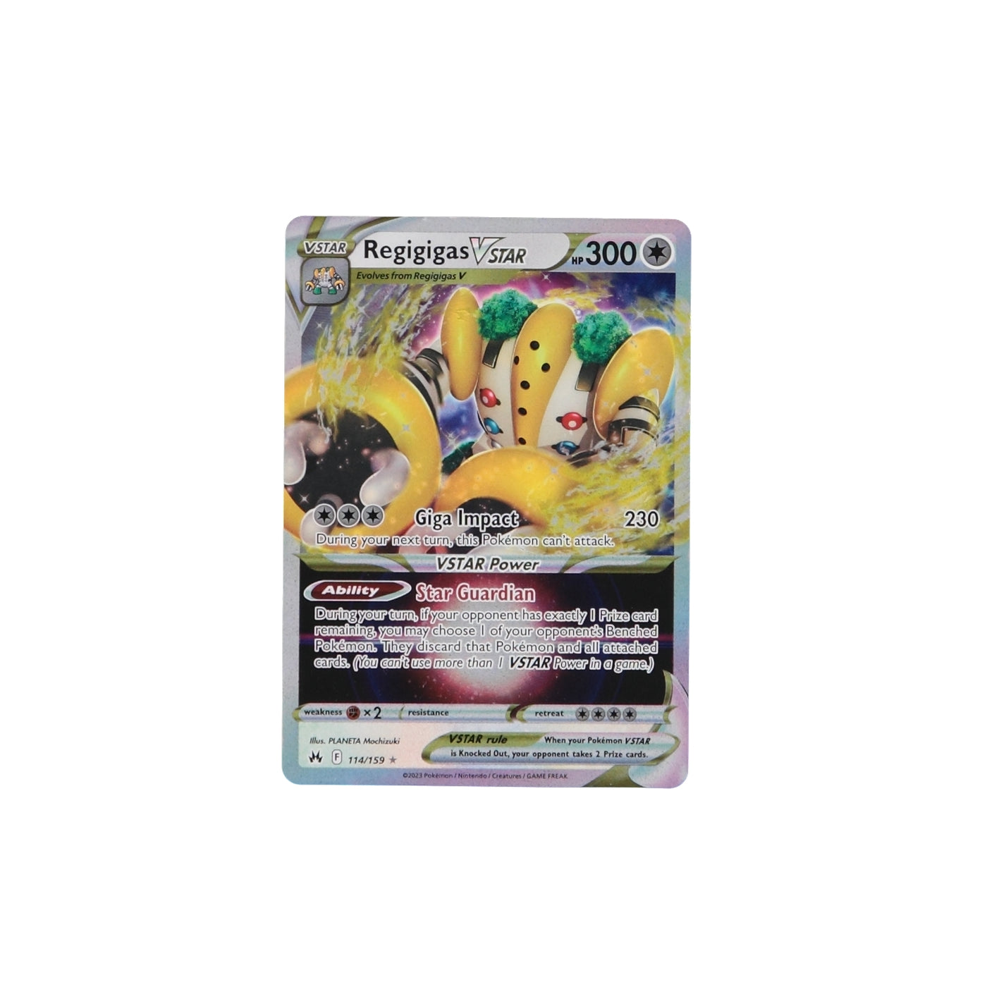 Pokemon TCG Crown Zenith 114/159 Regigigas VSTAR Card - stylecreep.com