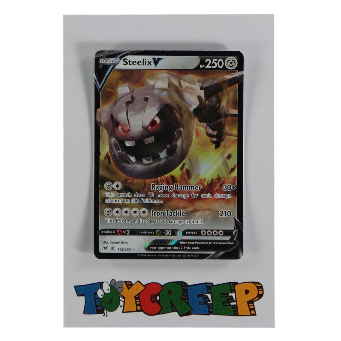 Pokemon TCG Vivid Voltage 115/185 Steelix V Card - stylecreep.com
