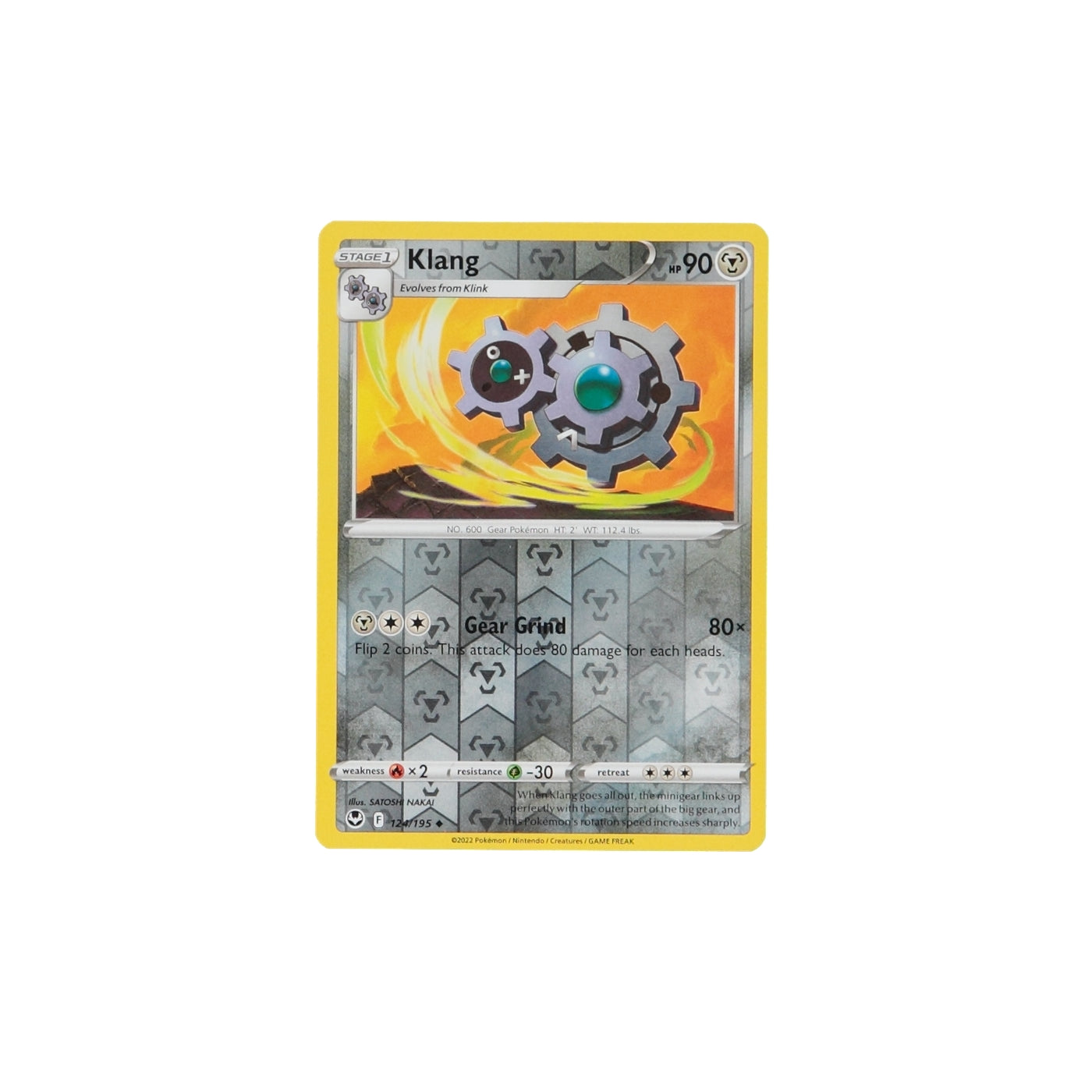 Pokemon TCG Silver Tempest 124/195 Klang Rev Holo Card - stylecreep.com