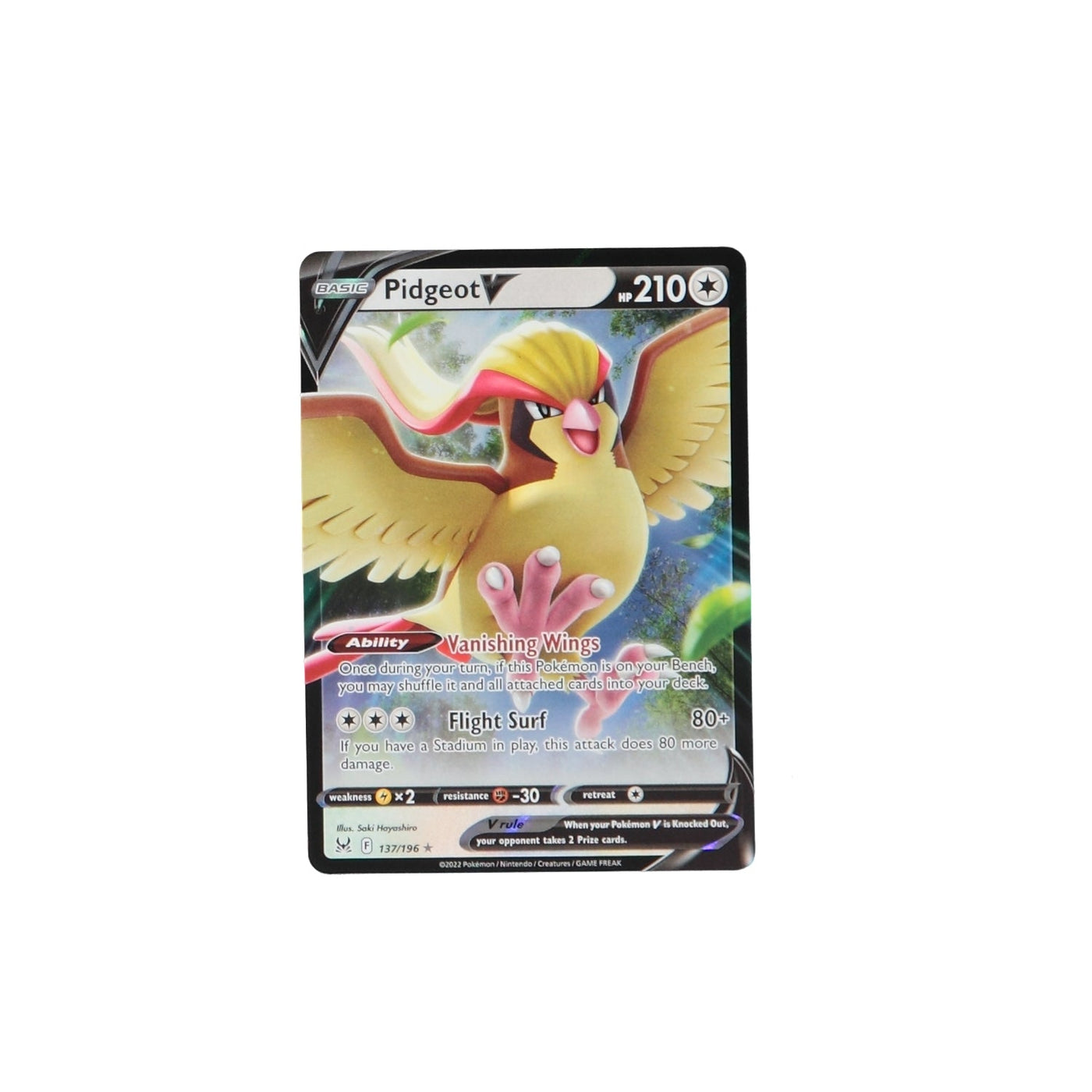 Pokemon TCG Lost Origin 137/196 Pidgeot V Card - stylecreep.com