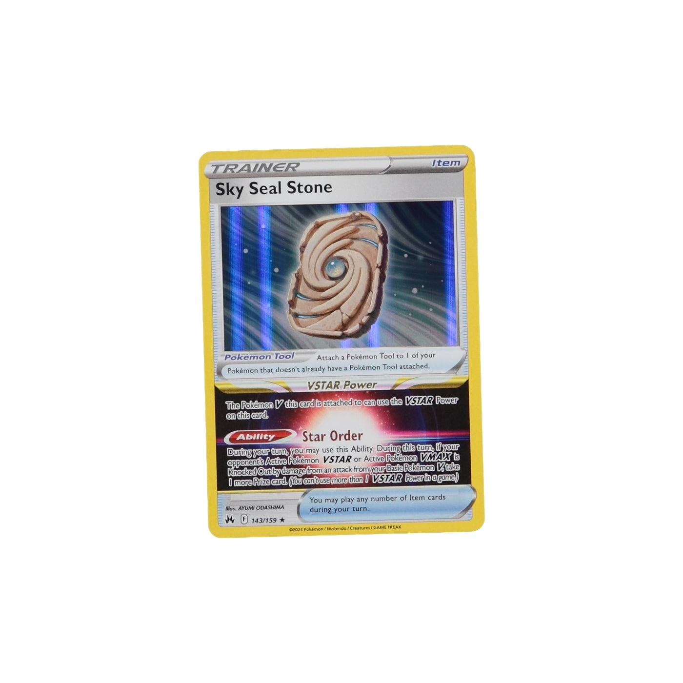 Pokemon TCG Crown Zenith 143/159 Sky Seal Stone Holo Card - stylecreep.com