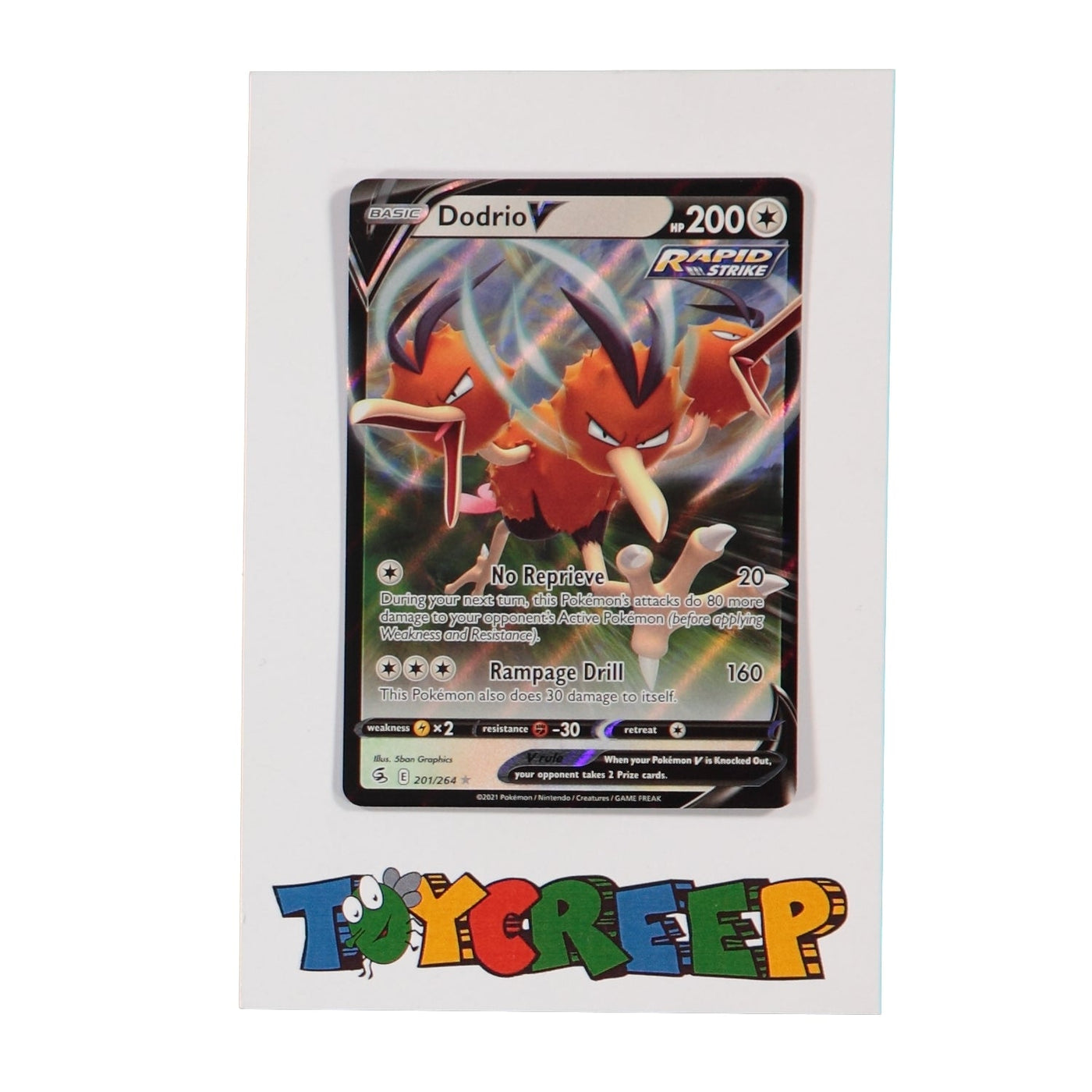 Pokemon TCG Fusion Strike 201/264 Dodrio V Card - stylecreep.com
