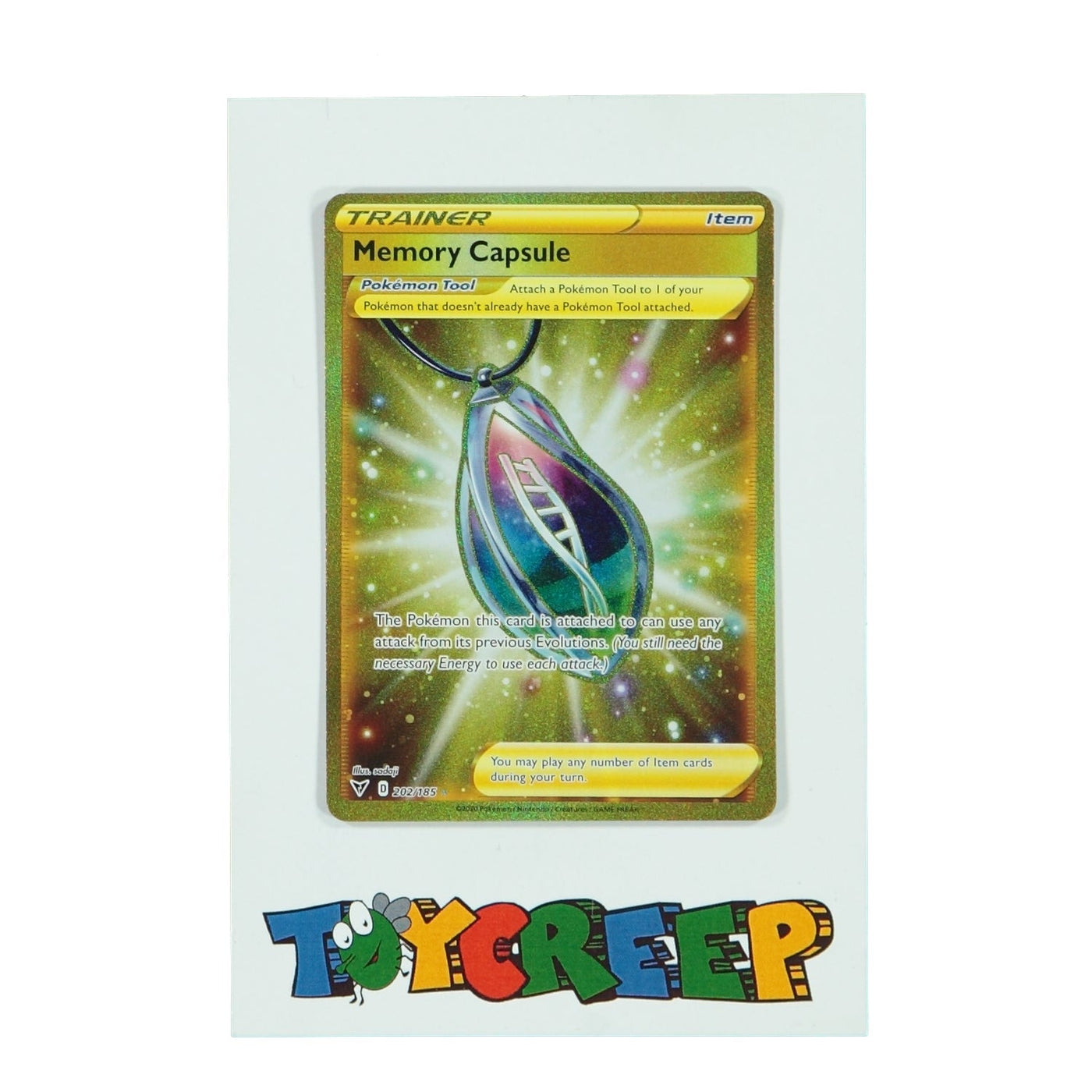 Pokemon TCG Vivid Voltage 202/185 Memory Capsule Gold Card - stylecreep.com