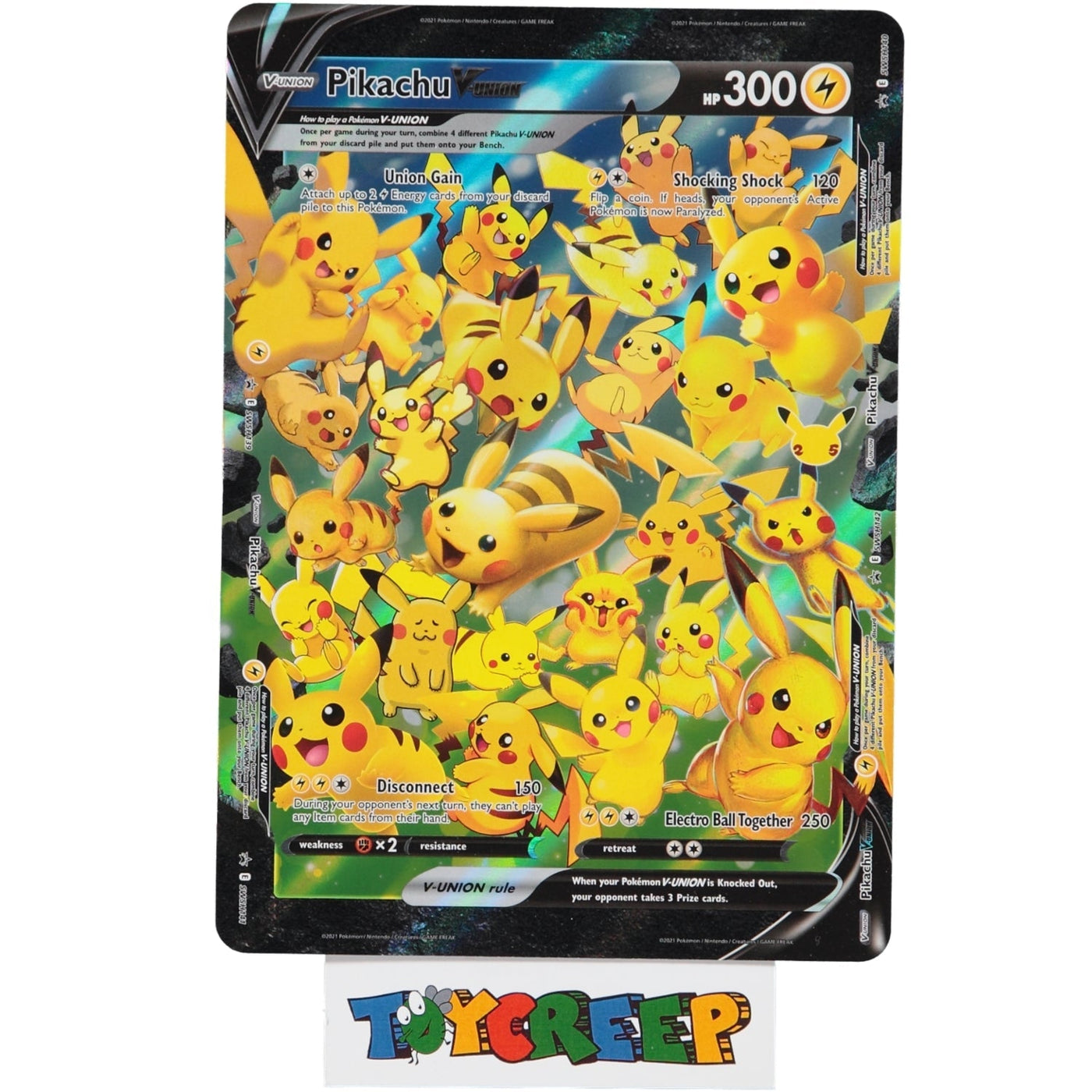 Pokemon TCG JUMBO SWSH139/140/141/142 Pikachu V-UNION Card - stylecreep.com