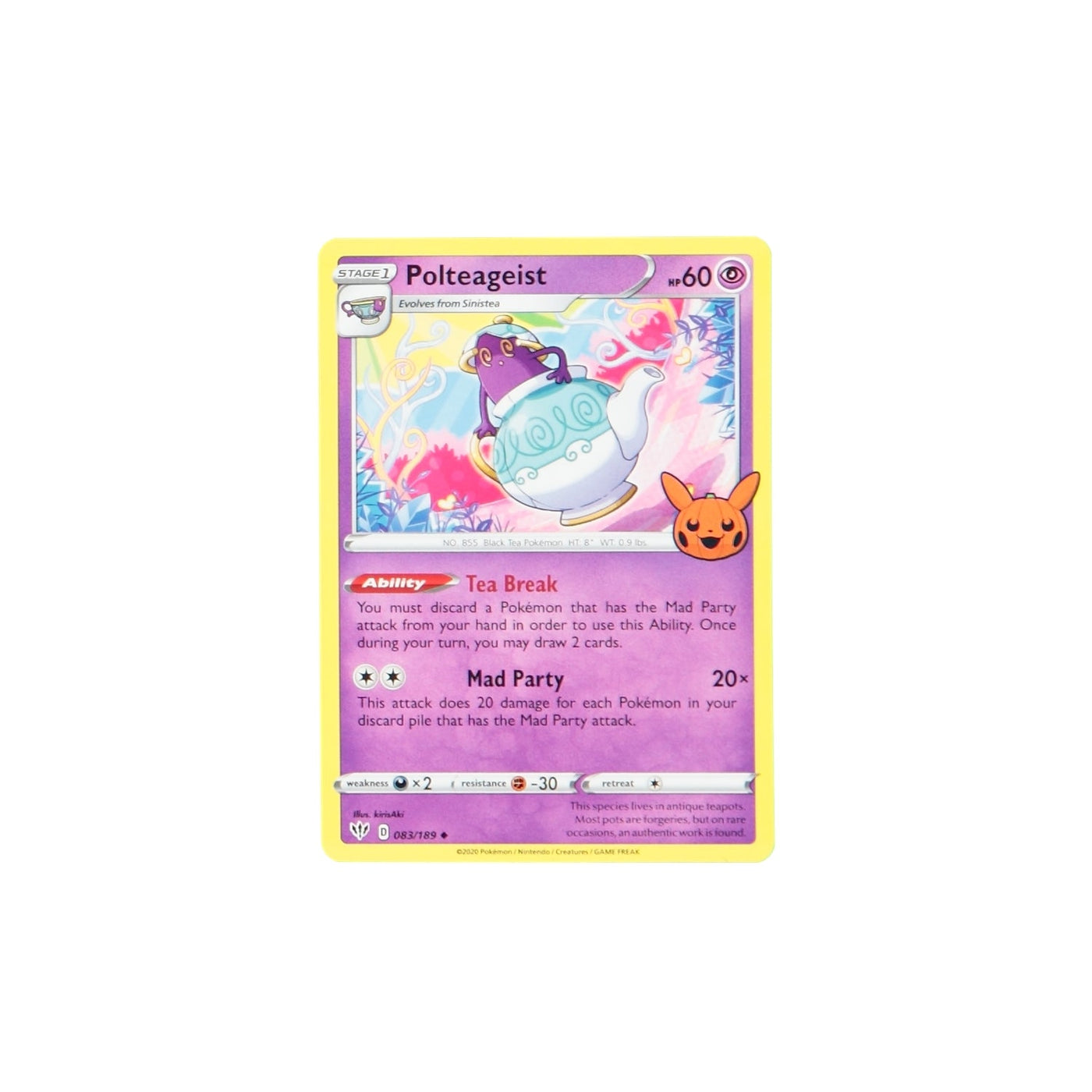 Pokemon TCG Trick Or Trade 083/189 Polteageist Card - stylecreep.com