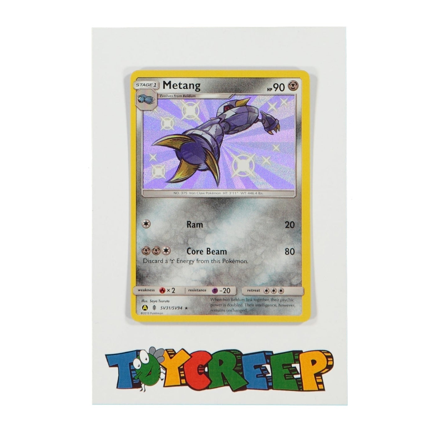 Pokemon TCG Hidden Fates SV31 Metang Holo Card - stylecreep.com
