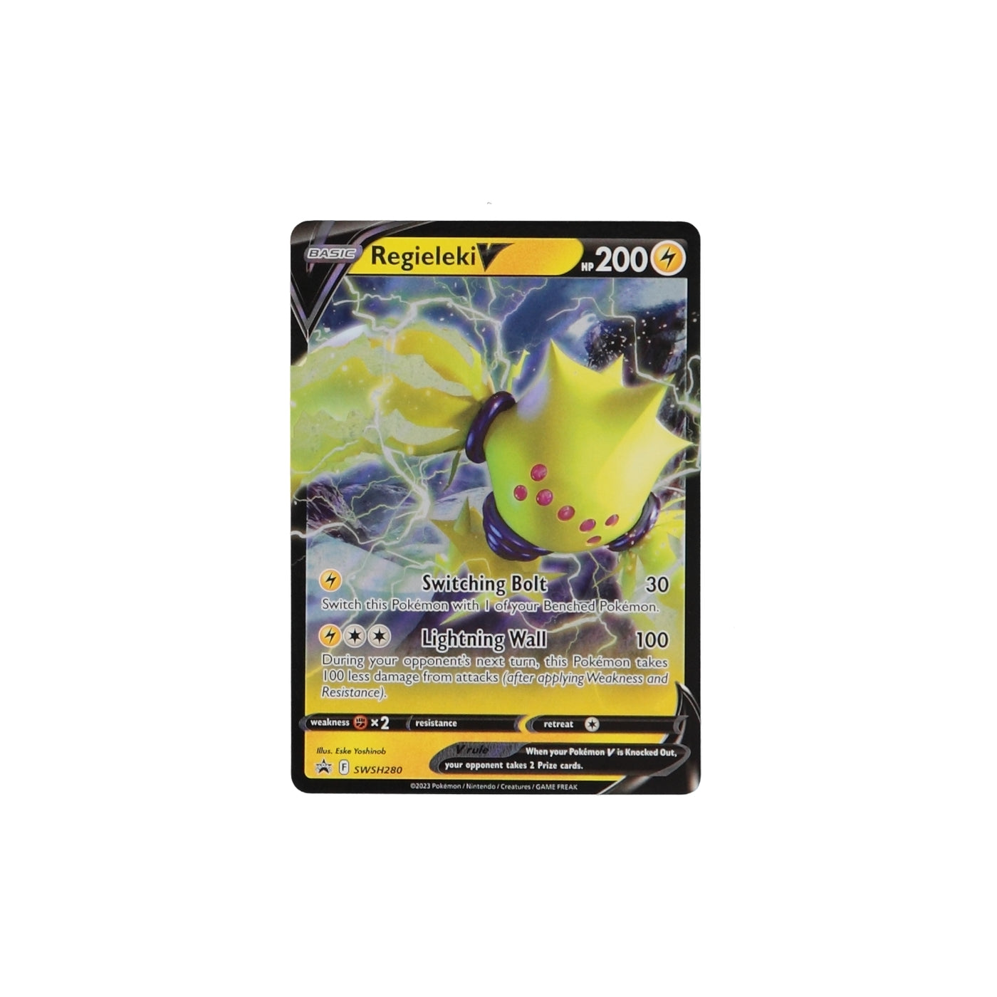 Pokemon TCG SWSH280 Regieleki V Black Star Promo Card - stylecreep.com