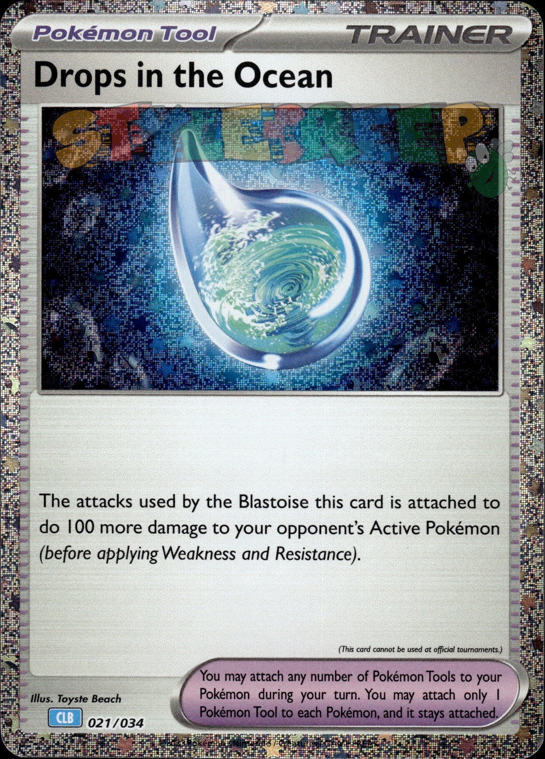 Pokemon Trading Card Game Classic Drops In The Ocean 021/034 Classic Collection Holo Card