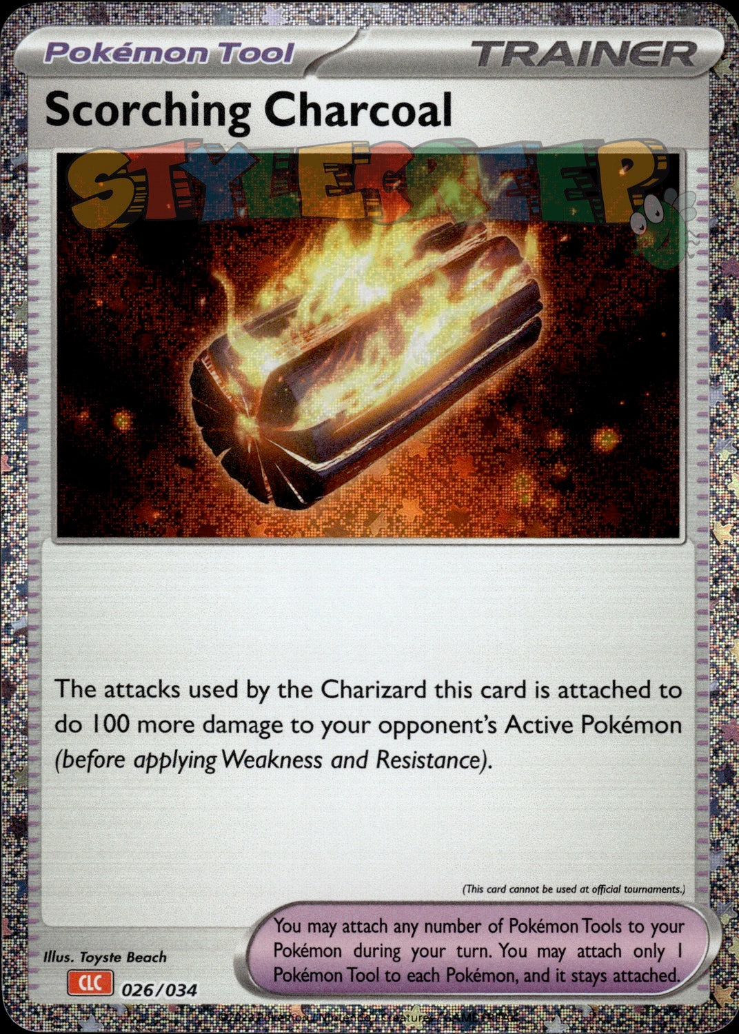 Pokemon Trading Card Game Classic Scorching Charcoal 026/034 Classic Collection Holo Card