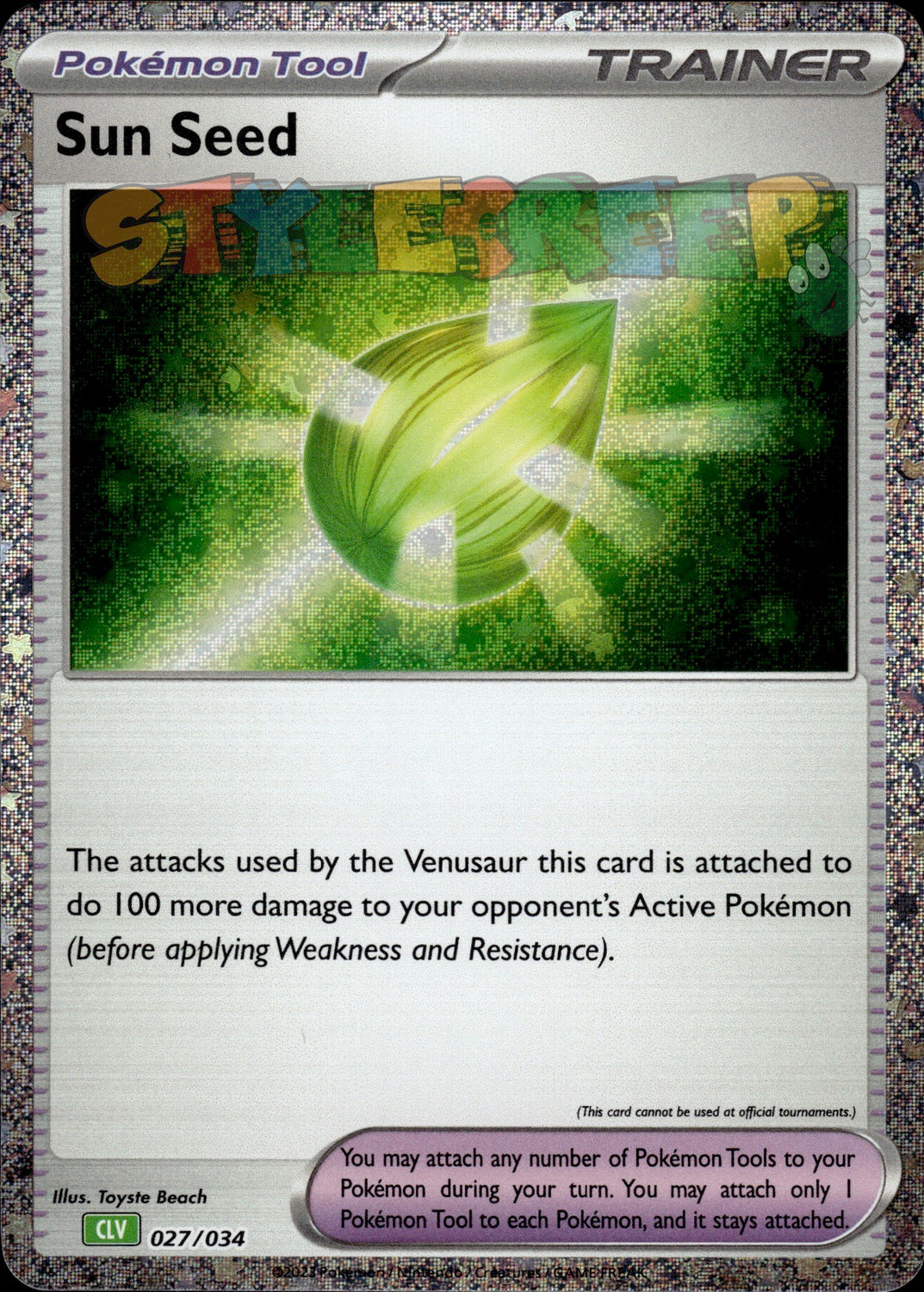 Pokemon Trading Card Game Classic Sun Seed 027/034 Classic Collection Holo Card