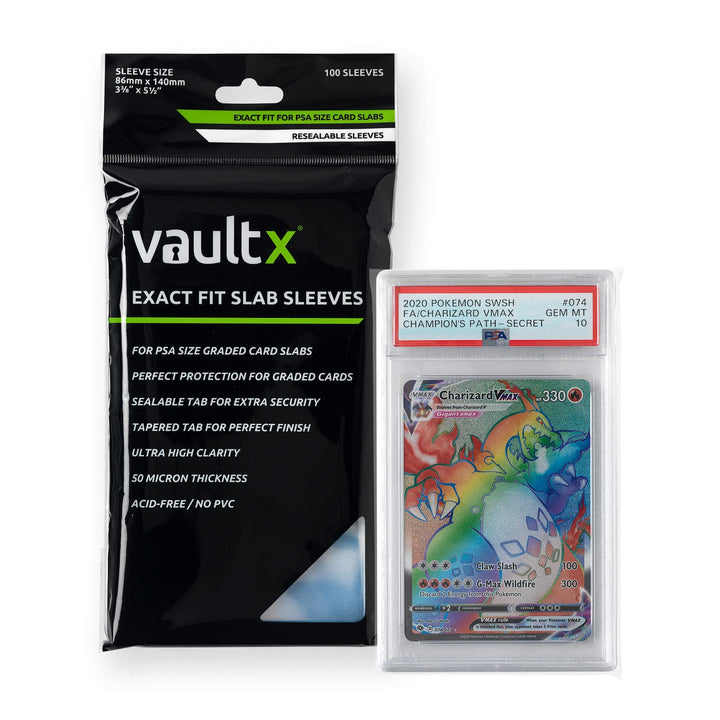 Vault X Exact Fit Slab Sleeves (For PSA Size Slabs) (100 Sleeves)
