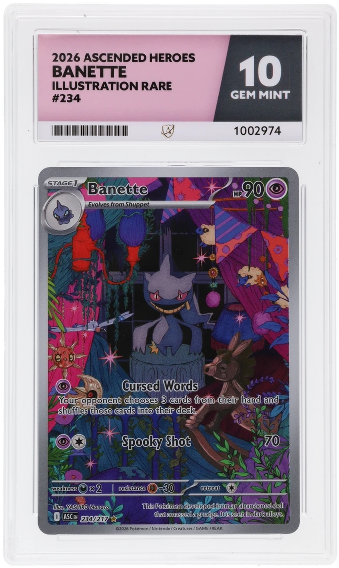 Pokemon Graded Card - Banette 234/217 - Ace Gem Mint 10 (1002974)