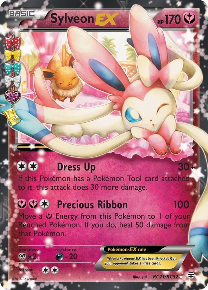 Pokemon Generations: Radiant Collection Sylveon EX RC21/RC32 Holofoil Card
