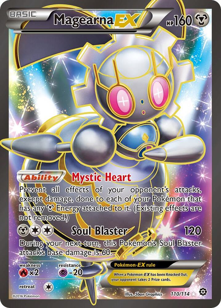 Pokemon Steam Siege Magearna EX (Full Art) 110 Ultra Rare Holofoil Card