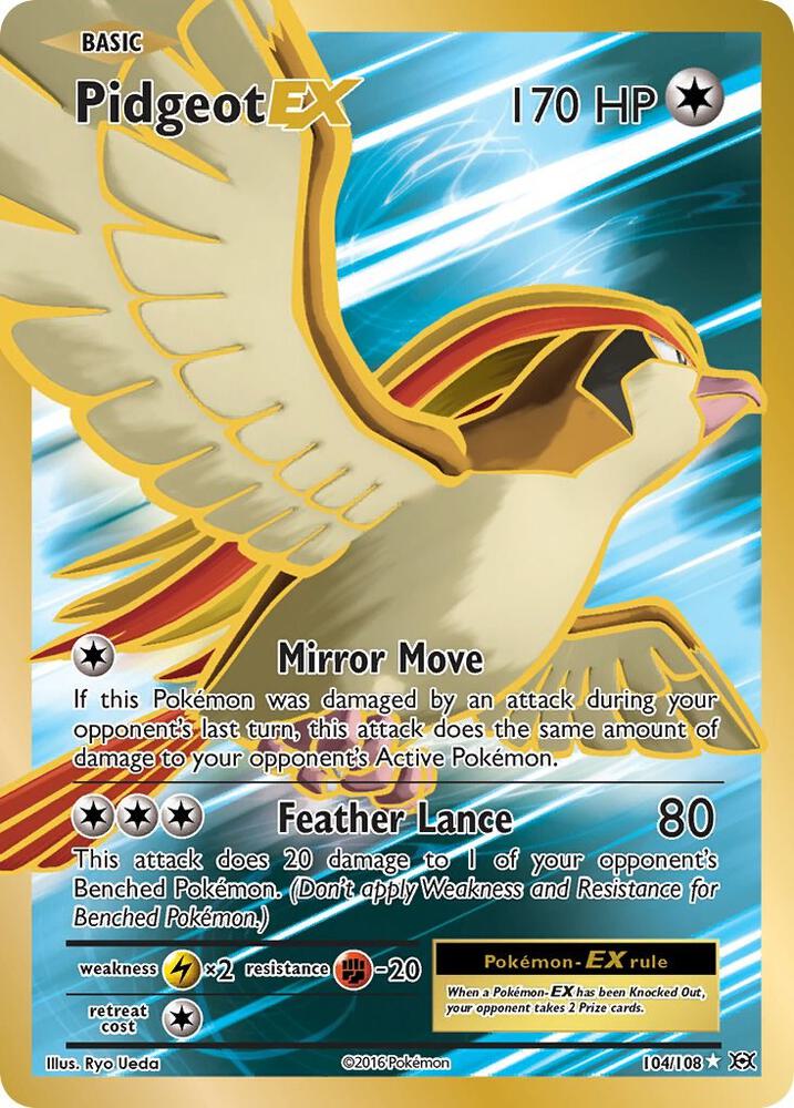 Pokemon XY Evolutions Pidgeot EX (Full Art) 104/108 Holofoil Card - stylecreep.com