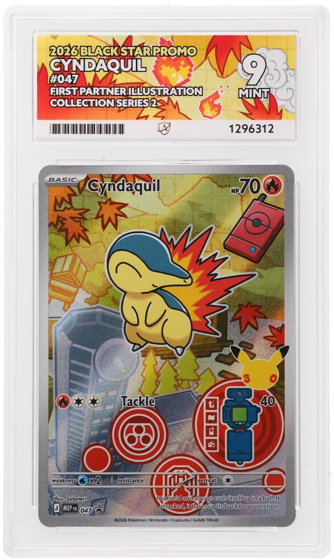 Pokemon Graded Card - Cyndaquil 047 - Ace Mint 9 (1296312)
