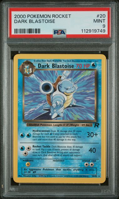 Pokemon Graded Card - Dark Blastoise 20/82 - PSA MINT 9 (112919749)