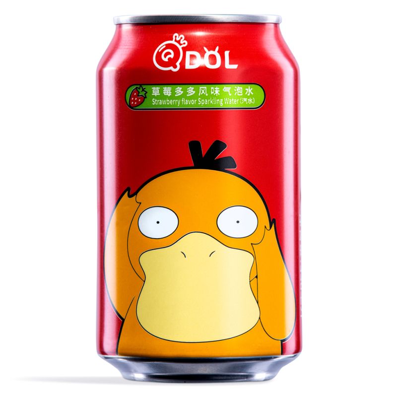 QDOL Strawberry Flavour Sparkling Water - Pokemon Psyduck