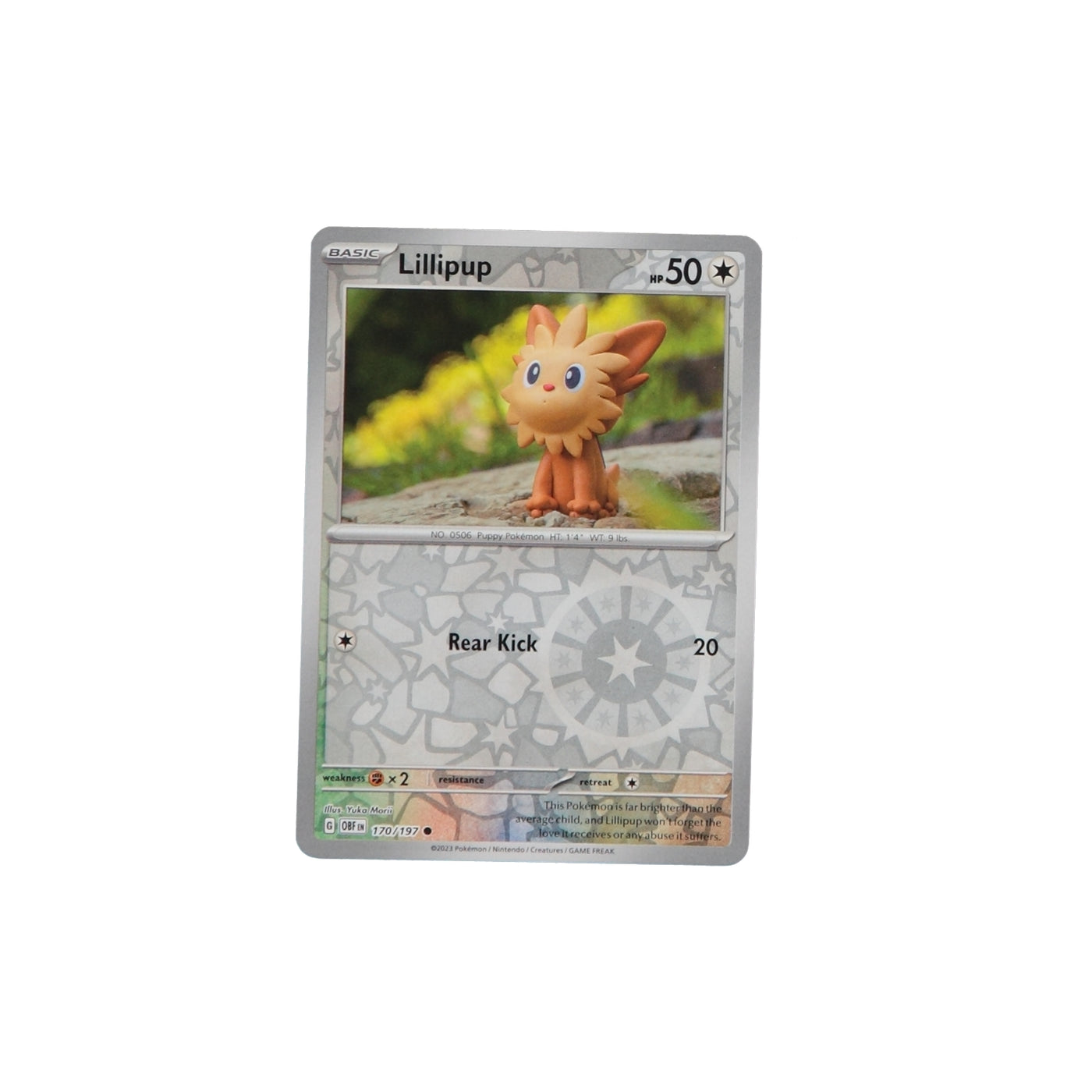 Pokemon TCG SV3 Obsidian Flames 170/197 Lillipup Rev Holo Card - stylecreep.com