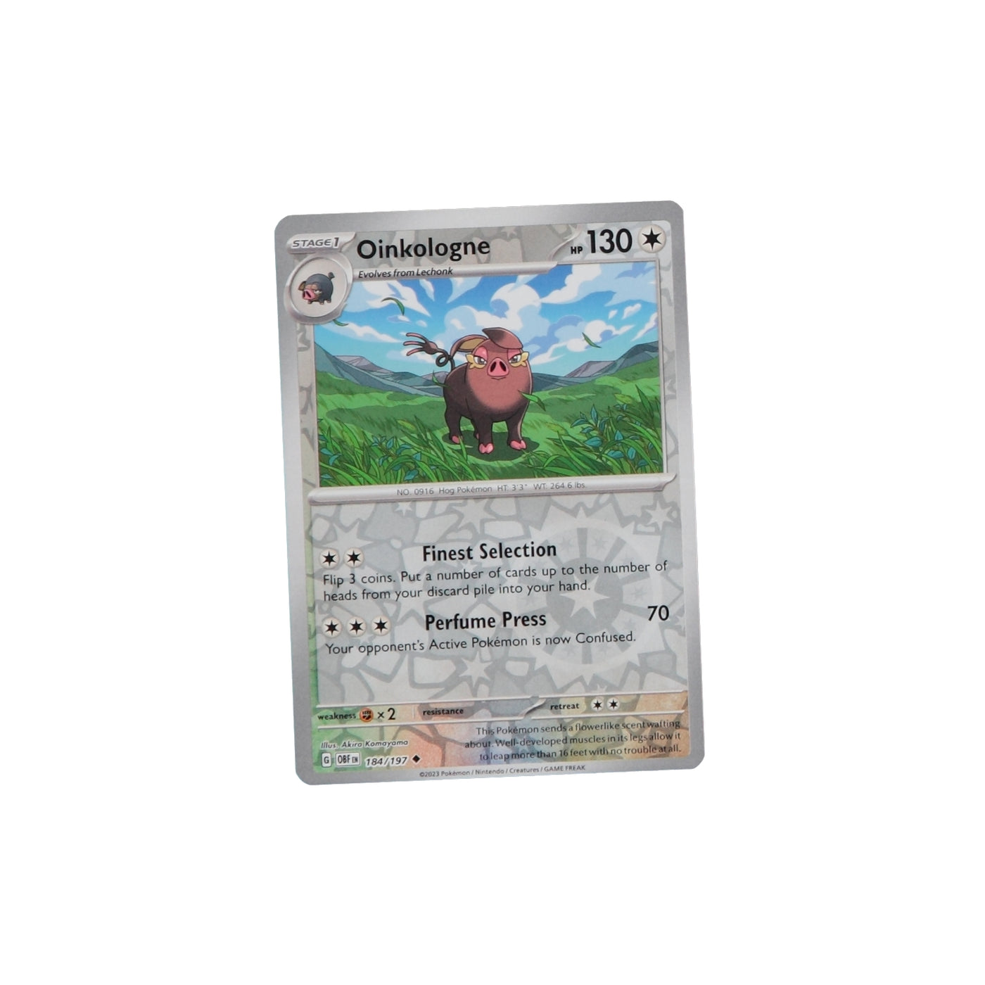 Pokemon TCG SV3 Obsidian Flames 184/197 Oinkologne Rev Holo Card - stylecreep.com