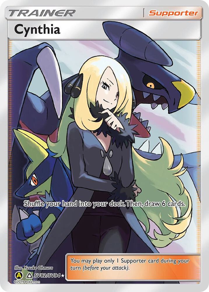 Pokemon Hidden Fates Cynthia SV82/SV94 Shiny Holo Rare Card
