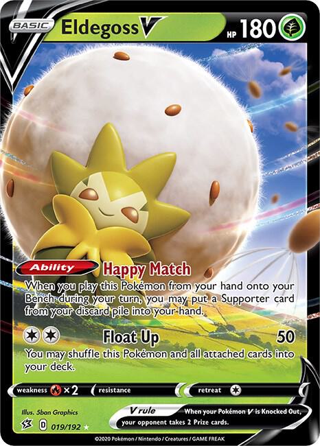 Pokemon Rebel Clash Eldegoss V 019/192 Ultra Rare Holo Card - stylecreep.com