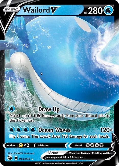 Pokemon Champion's Path Wailord V 013/73 Ultra Rare Holo Card - stylecreep.com