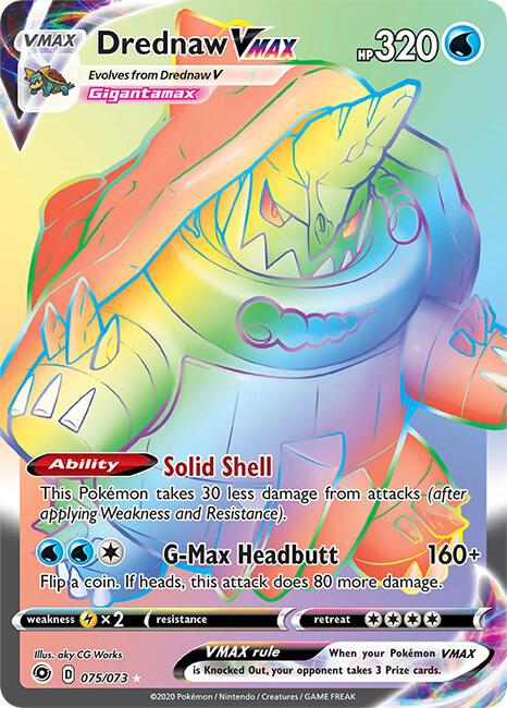 Pokemon Champion's Path Drednaw VMAX 075/073 Secret Rare Holo Card - stylecreep.com