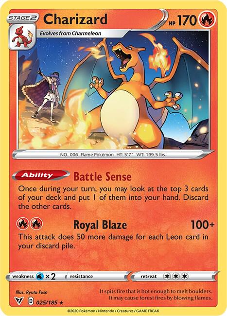 Pokemon Vivid Voltage Charizard 025/185 Rare Non-Holo Card - stylecreep.com
